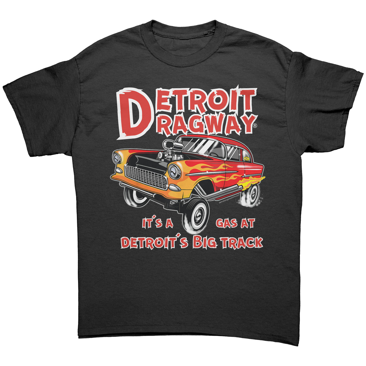 Detroit Dragway® It's A Gas T-Shirt Image On The Front