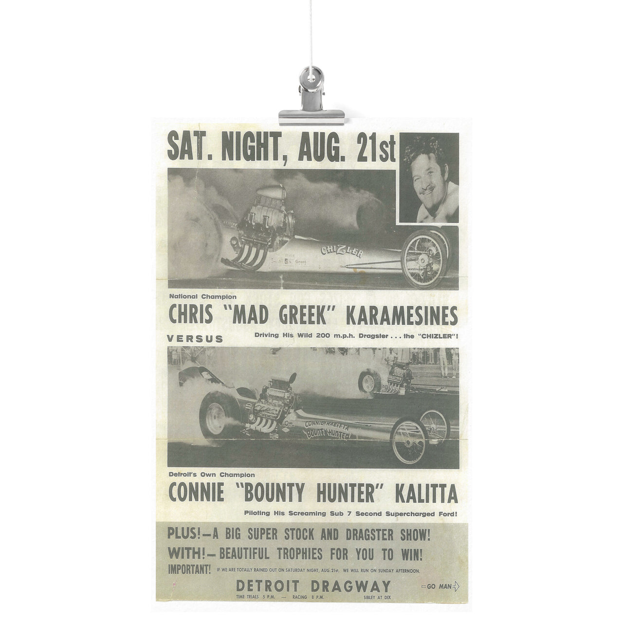 Detroit Dragway® Sat Night Aug 21st Poster*